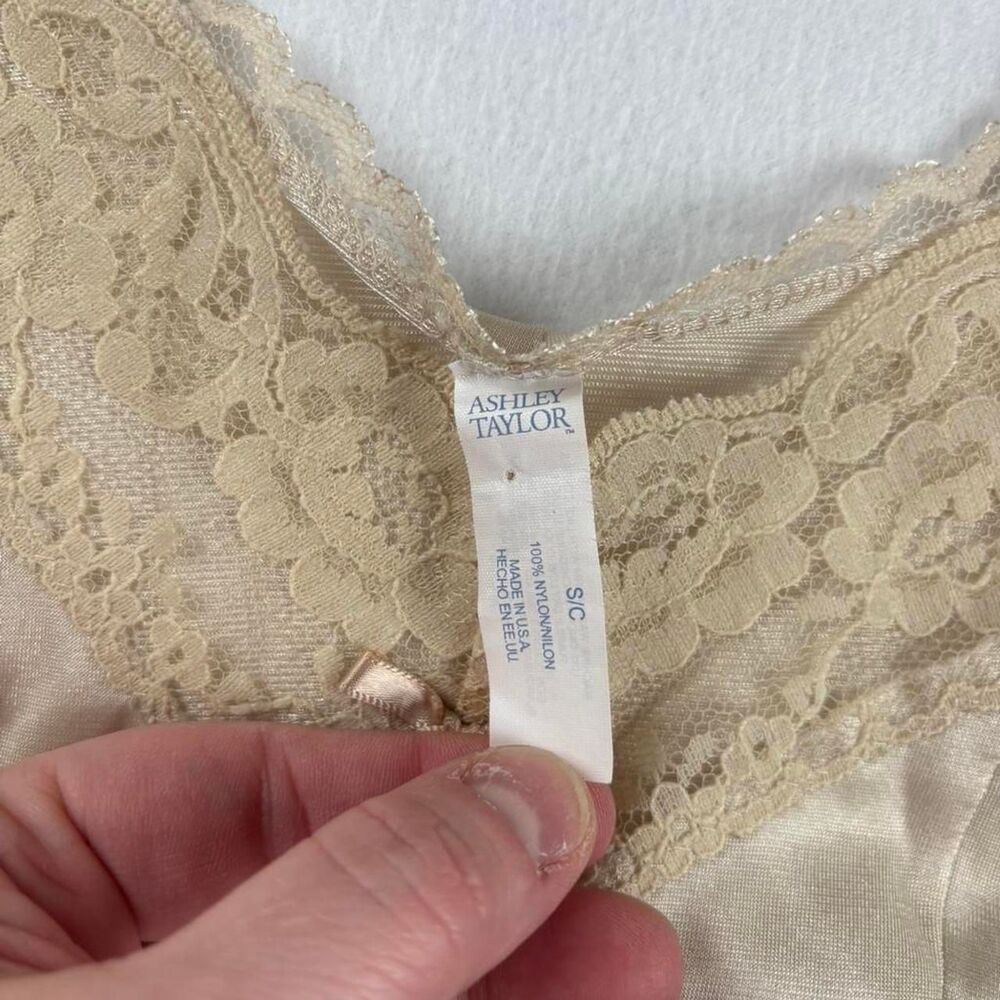 Vintage Ashley Taylor Lace Camisole Bundle Black Cream Tanks Women's Small Satin - Picture 2 of 6